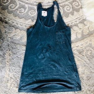 Oversized tie dye distressed tank